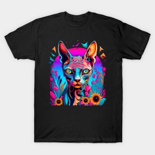 Black Metal Sphynx Cat I Goth and Death Metal T-Shirt